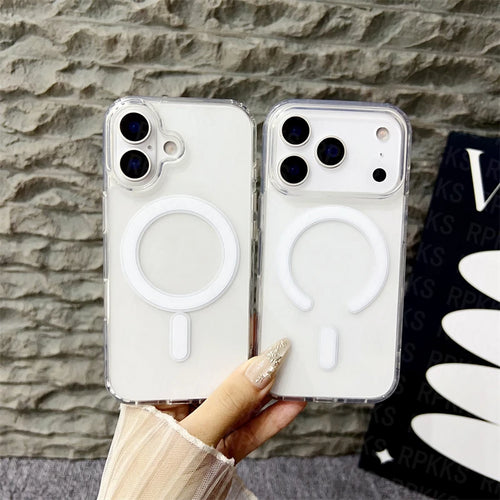 Clear Magnetic MagSafe Wireless Charging iPhone Case