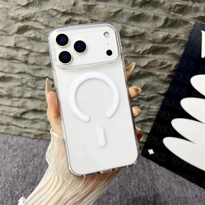 Clear Magnetic MagSafe Wireless Charging iPhone Case