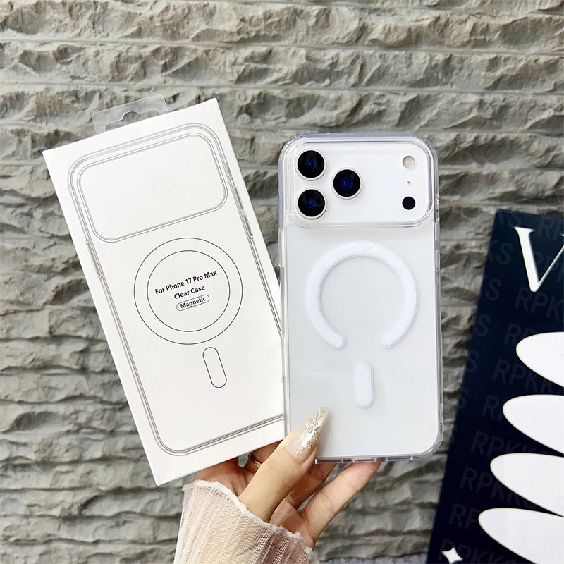 Clear Magnetic MagSafe Wireless Charging iPhone Case