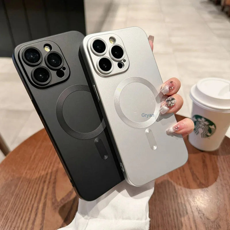 Luxury MagSafe Shockproof Frosted iPhone Case